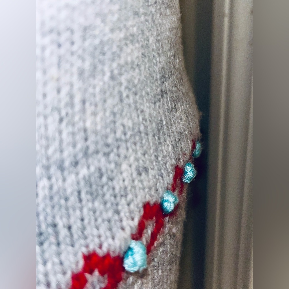 Vintage Boden Fair Isle Gray Patterned Sweater - image 8